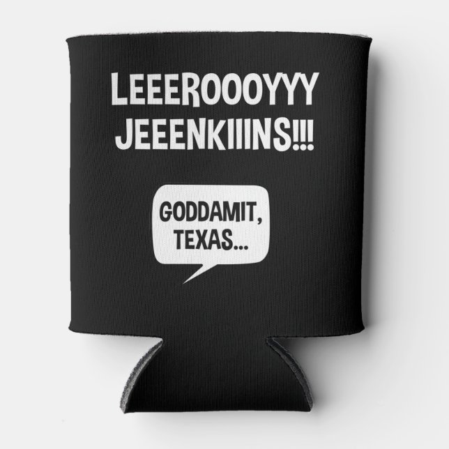 Enfriador De Latas Leeroy Jenkins Texas (Anverso)