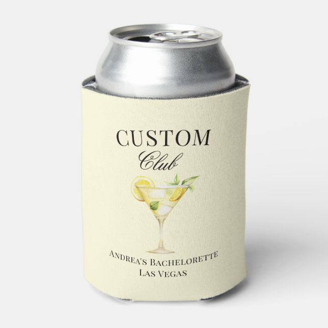 Enfriador De Latas Lemon Cocktail Luxury Social Club Personalizado (Lata Anverso)