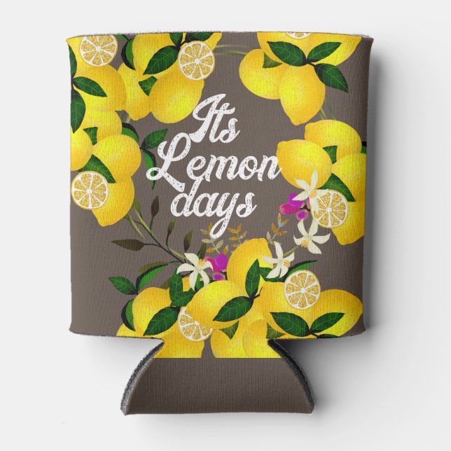 Enfriador De Latas Lemon Days Brown (Anverso)