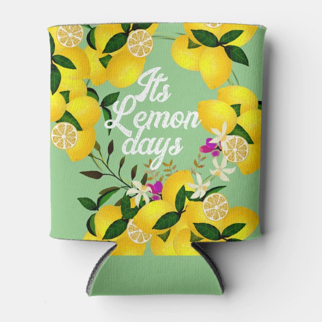 Enfriador De Latas Lemon Days Green (Anverso)