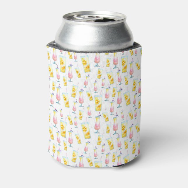 Enfriador De Latas Lemonade Umbrella Bebida Impresión Soda Refrigerad (Reverso de la lata)