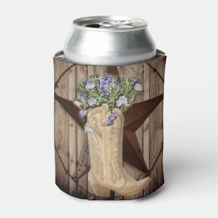 Enfriador De Latas leña rústica silvestre cowboy estrella occidental