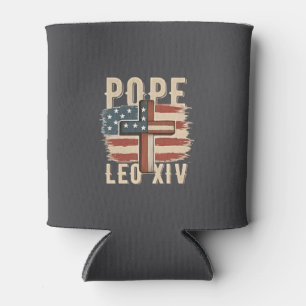 Enfriador De Latas León XIV Iglesia Cristiana Da Pope Bandera de los