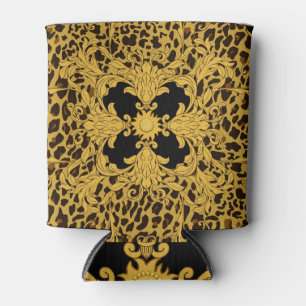 Enfriador De Latas Leopardo barroco, impresión de animales orgánicos