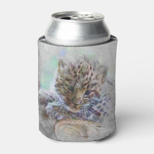 Enfriador De Latas leopardo de bebé de animales artísticos