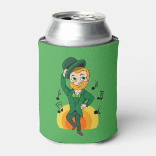 Enfriador De Latas Leprechaun bailando, personalizado de San Patricio