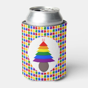 Enfriador De Latas Lesbianas arcoiris Árbol y regalo de Navidad
