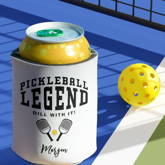 Enfriador De Latas Leyenda del Pickball Nombre Personalizado Frase Di (Pickleball Legend Custom Name Quote Funny Cool Can Cooler)