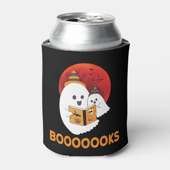 Enfriador De Latas Libros Libros Leer libros Halloween (Lata Anverso)