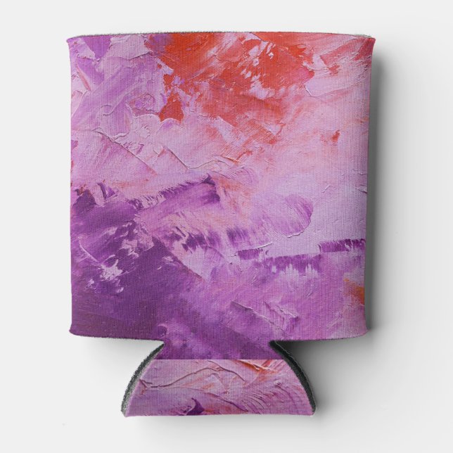 Enfriador De Latas Lienzo abstracto: Textura de pintura al óleo (Anverso)