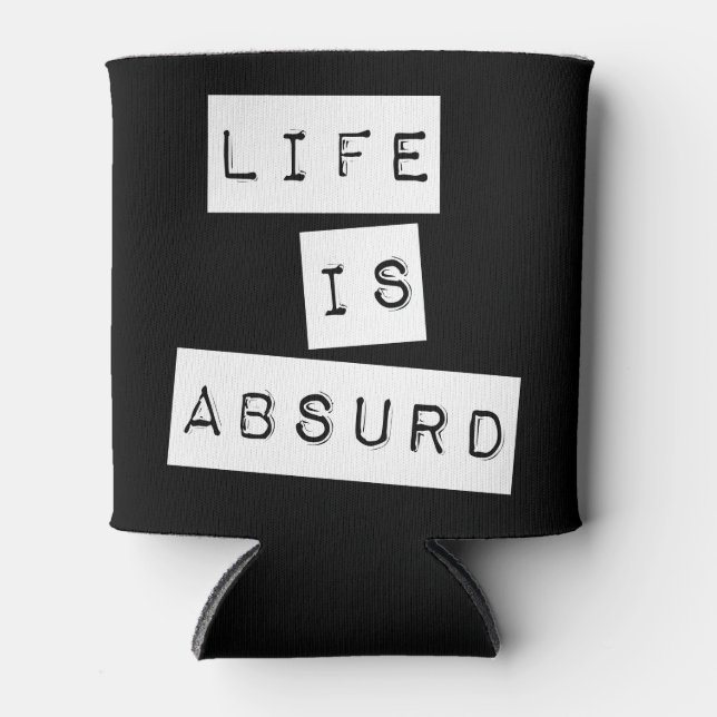 Enfriador De Latas Life is Absurd Black (Anverso)