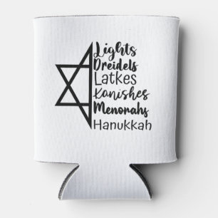 Enfriador De Latas Light Dreidel Latke Kanish Menorah Hanukkah