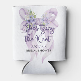 Enfriador De Latas Lilac Bow está atando la ducha nupcial