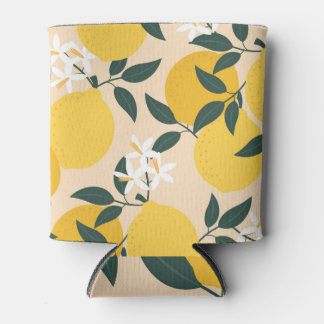 Enfriador De Latas Limón Vintage: Textura de fruta sin foco.