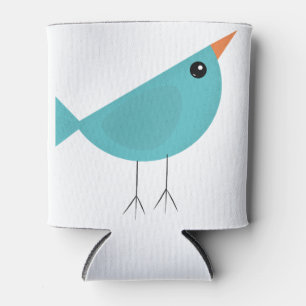 Enfriador De Latas Lindo pajarito azul