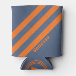 Enfriador De Latas Línea costera Retro Sunset con tres bandas con nom