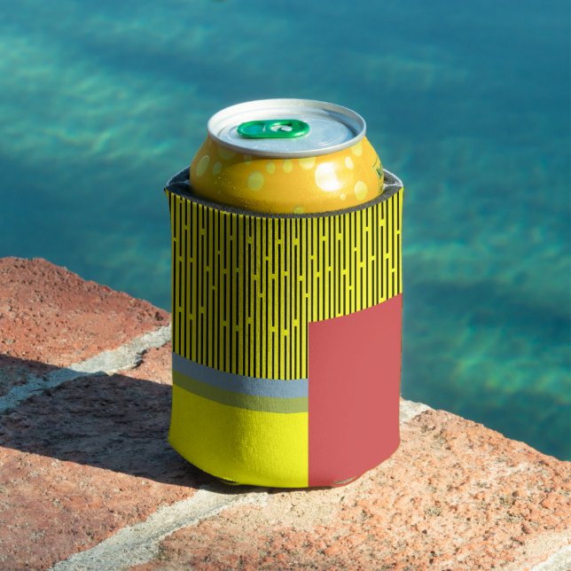 Enfriador De Latas Líneas abstractas y Rectángulos (Piscina in situ)