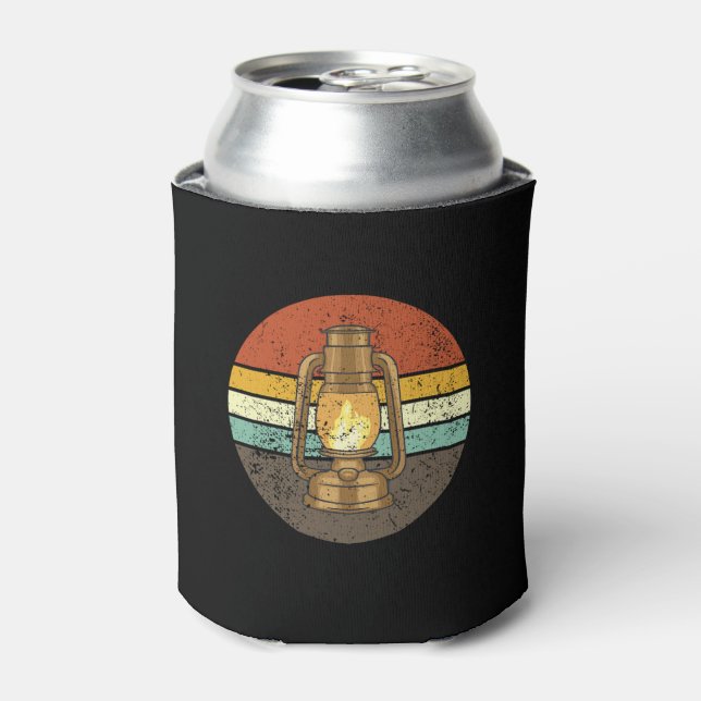 Enfriador De Latas Linterna de camping retro (Lata Anverso)