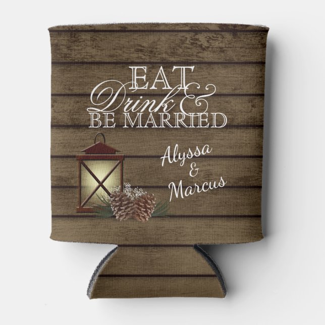 Enfriador De Latas Linterna y madera de pino (Anverso)