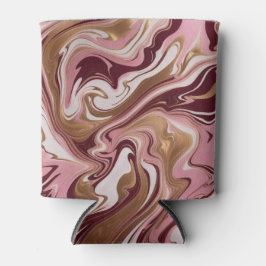 Enfriador De Latas Líquido moderno de mármol rosa de borgoña de oro