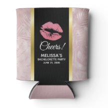 Litros Purpurinas rosados y hojas tropicales de or