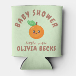 Enfriador De Latas Little Cutie Naranja Baby Shower