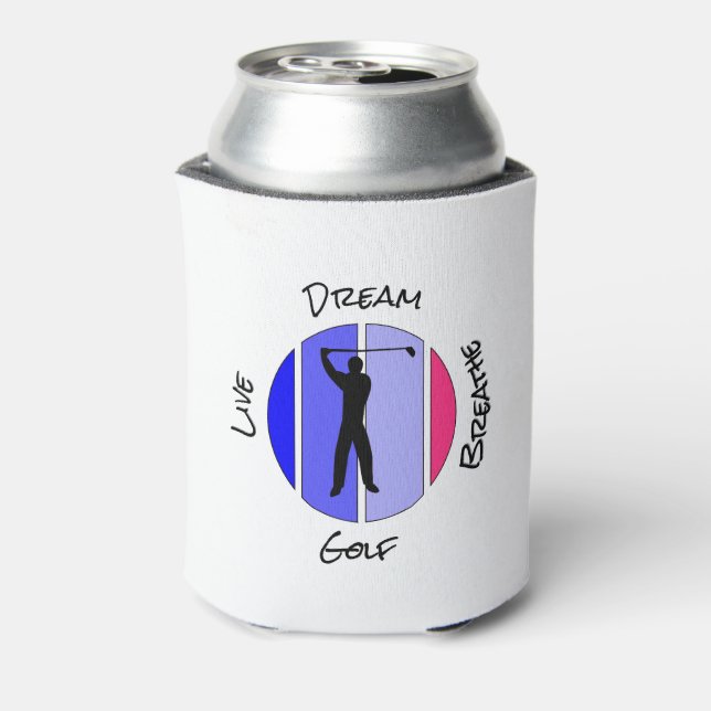 Enfriador De Latas Live, dream, breathe golf (Reverso de la lata)