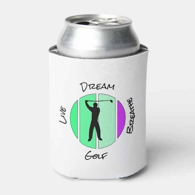Enfriador De Latas Live, dream, breathe golf (Lata Anverso)