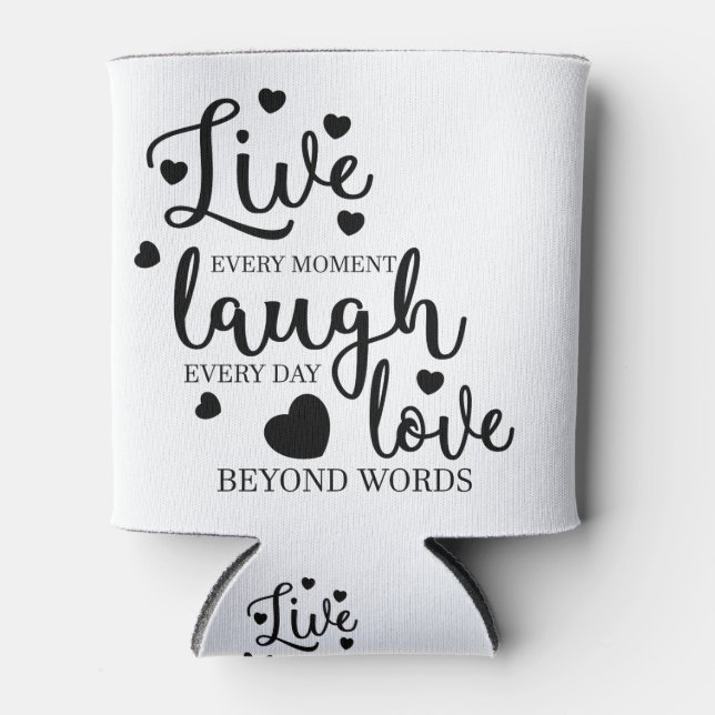 Enfriador De Latas Live Laugh Love (Anverso)