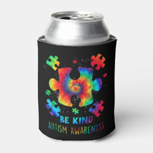 Enfriador De Latas Live Love Accept Autism Awareness Times Dye Autism