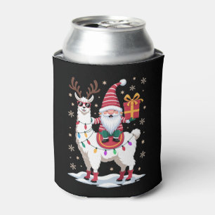 Enfriador De Latas Llama de Navidad Gnome Santa Luces Reno Xmas
