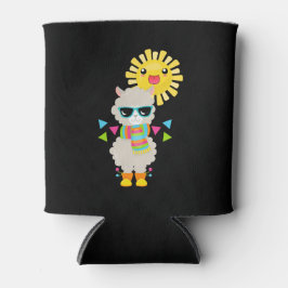 Enfriador De Latas Llama Guay y Sol sonriente Kawaii