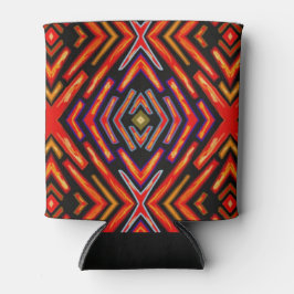 Enfriador De Latas Llama Roja Naranja Negro Fuego