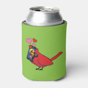 Enfriador De Latas Llamadas Cardinal Bird Love Mating