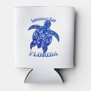 Enfriador De Latas Llave de Longboat Florida Vacation Tribal Turtle