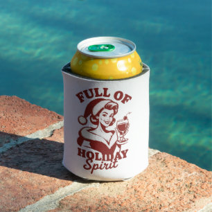 Enfriador De Latas Lleno De Espíritu Navideño Vino Snarky Navidad Xma