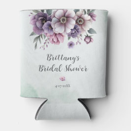 Enfriador De Latas Lluvia de boda lavanda y floral verde 