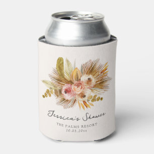 Enfriador De Latas Lluvia de Novia Floral Tropical Vintage