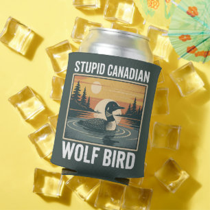 Enfriador De Latas Lobo canadiense estúpido Ave Animal sarcástico 