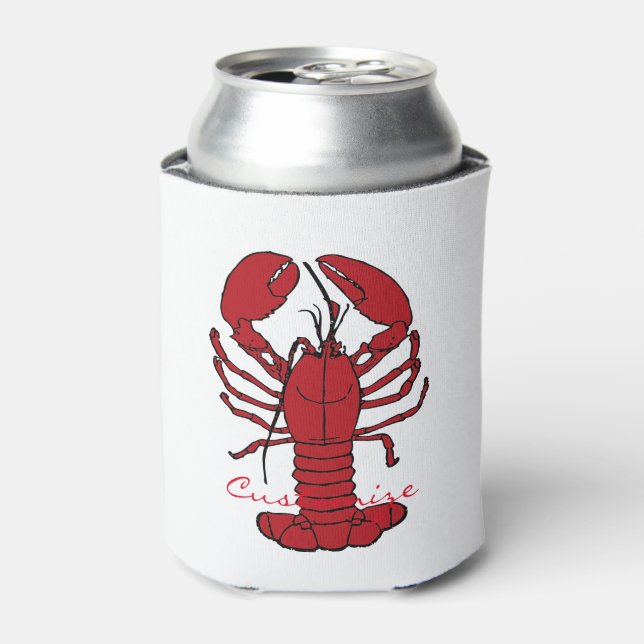 Enfriador De Latas Lobster de Red Maine Thunder_Cove (Lata Anverso)