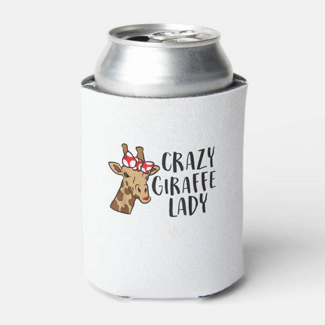 Enfriador De Latas Locas jirafas de mujeres (Lata Anverso)