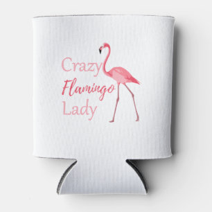 Enfriador De Latas Loco Flamingo Lady Funny Flamingo