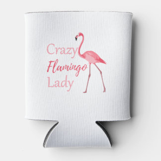 Enfriador De Latas Loco Flamingo Lady Funny Flamingo