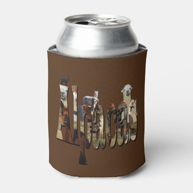 Enfriador De Latas Logo De Alpacas Con Alpacas, (Lata Anverso)