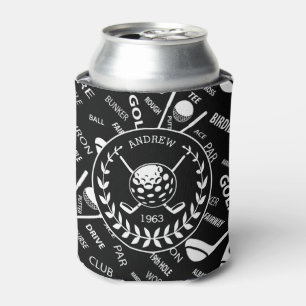 Enfriador De Latas Logo de golf elegante personalizado