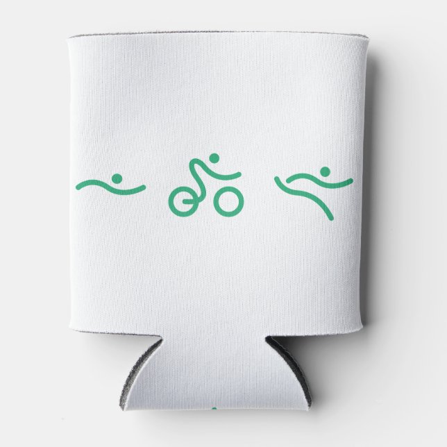 Enfriador De Latas Logo de Triathlon Green (Anverso)