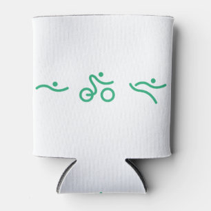 Enfriador De Latas Logo de Triathlon Green