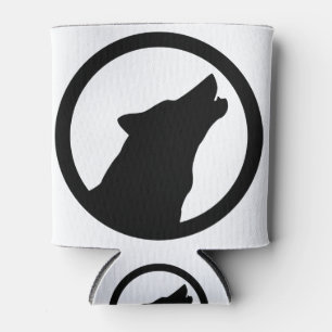 Enfriador De Latas Logo de Wild Wolf Howling