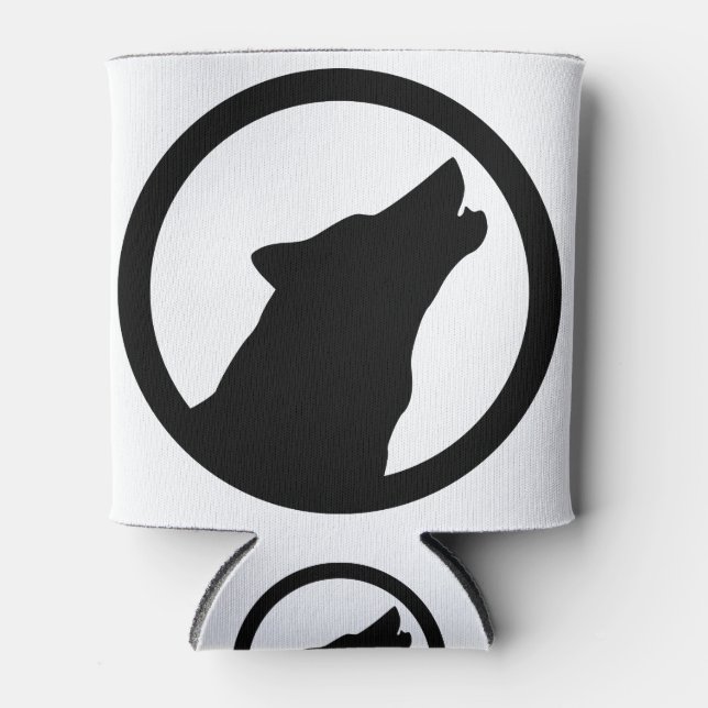 Enfriador De Latas Logo de Wild Wolf Howling (Anverso)