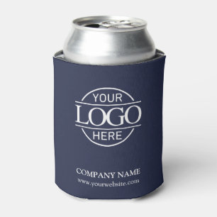 Enfriador De Latas Logotipo comercial de la Compañía Azul de la Marin